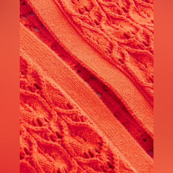 Crochet Knit Cardigan -
Gladioli Orange - Picture 6 of 13